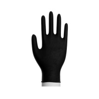 ABENA® Einmalhandschuh Thor Black, Vinyl, schwarz, Ungepuderter Einweghandschuh für für den alltäglichen Gebrauch, 1 Packung = 100 Stück, Größe L