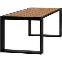 MKS Beistelltisch 122 x 55 x 65 cm Schwarz