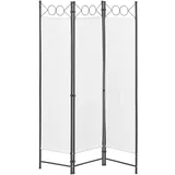 [en.casa] Raumteiler Saragossa 3-teilig 120x171 cm Weiß