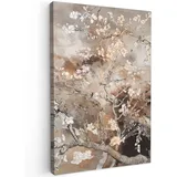 onlywow Leinwand Bilder Mandelblüte | Gr.: 40 x 60 cm