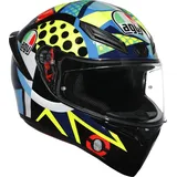 AGV K1 S Rossi Winter Test 2020 Integralhelm - Blau/Neon-Gelb/Rot/Grün / XXL