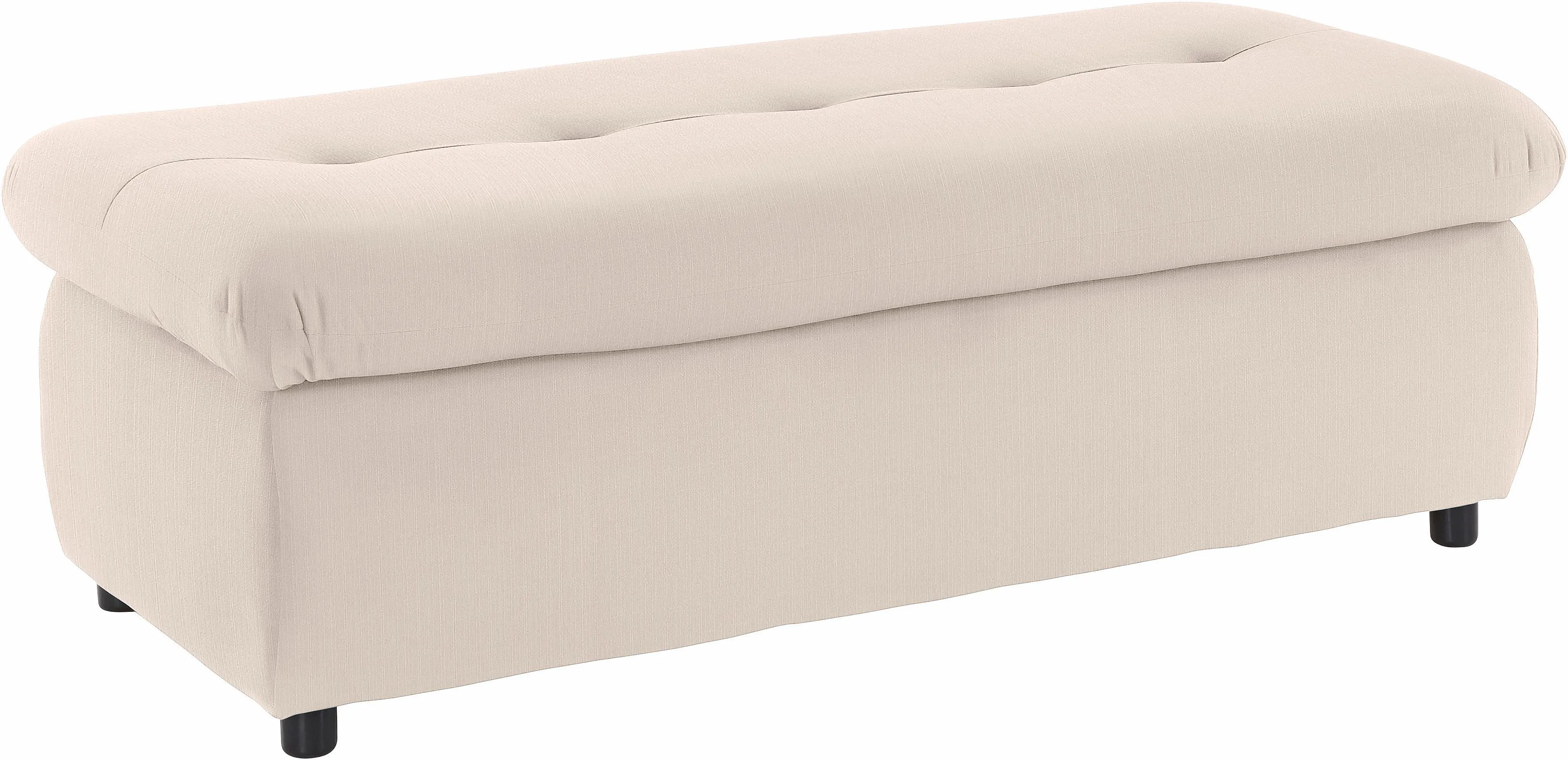 TRENDMANUFAKTUR Hocker »Indie II, bequemer Bankhocker mit Staufach unter der Sitzfläche« TRENDMANUFAKTUR beige