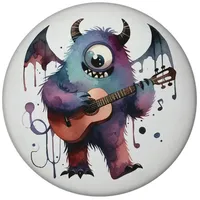 Speecheese Freches Monster mit Gitarre Magnet mit Flaschenöffner rund