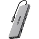 Sitecom 10in1 USB4 PD Multiport Adapter - Grau