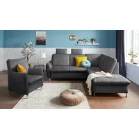 sit&more Ecksofa Daytona L-Form, mit Federkern, zwei Kopfstützen und wahlweise mit Bettfunktion grau