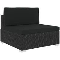 vidaXL Modular-Sofa-Mittelteil schwarz