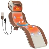 Ganzkörper-Massagematte mit Wärme, Rückenmassage-Pad, Lendenwirbeltraktion & Entspannung, Ganzkörperheizung, 4 Massagemodi & 6 leisere Motoren, verstellbare Taille für 1,5 m - 1,8 m, faltbares und