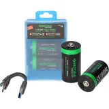 PATONA 2x LR14 Baby C Premium Akkus 3,5Wh mit USB-C und Ladekabel
