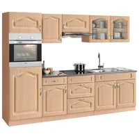 WIHO KÜCHEN Küchenzeile Linz 270 cm braun