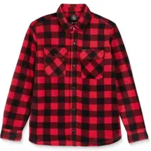 Volcom - Bowered Fleece L/S - Fleecejacke Gr L rot
