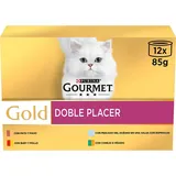 Purina Gold Gourmet-katze Doppel-delikatessen-sortiment Futter 12x85g 8 Einheiten - Multicolor - One Size