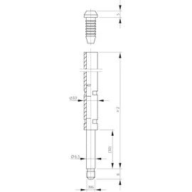 BKS Treibriegelstange B 9006 Schließzylinder 1.500 mm