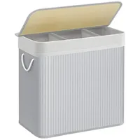 Songmics Wäschekorb, mit 3 Fächern,