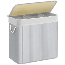 Songmics Wäschekorb, mit 3 Fächern,