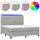 vidaXL Boxspringbett 180 x 200 cm Hellgrau