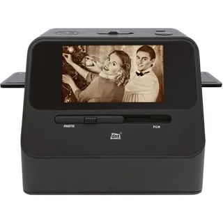 dnt 4-in-1 Kombi-Bildscanner SlideCopy PRO, 14 MP, Bildscanner, Fotos, Dias, Negative, Akkubetrieb, speichert auf SD-Karte,