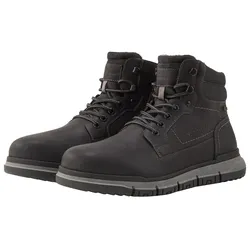 TOM TAILOR Herren Gefütterte Kunstleder Stiefeletten, schwarz, Uni, Gr. 41