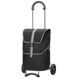 Andersen Shopper Manufraktur Andersen Shopper Scala Stahl mit Rad Ø 15 cm und 36 Liter Tasche Mikkel mit Kühlfach schwarz