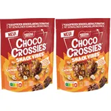 Nestlé CHOCO CROSSIES Snack Vibes Salted Popcorn Caramel Taste – knusprige Cornflakes und gesalzenes Popcorn treffen auf zartschmelzende ChoViva und einen leckeren Caramel Taste, 2er Pack (1 x 100g)