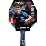 GEWO PS Blast Carbon Tischtennisschläger - ITTF genehmigter Profi-Tischtennisschläger, Carbon-Schläger mit schnellem Belag GEWO Return Pro und hohen Rotationseigenschaften, konkav, 1,8mm Schwamm