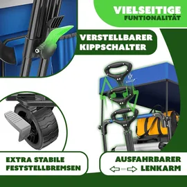 Kesser Bollerwagen faltbar GT9000 blau/grau