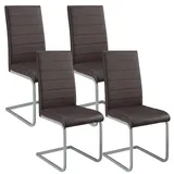 Juskys Freischwinger Stuhl Vegas 4er Set