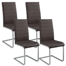 Juskys Freischwinger Stuhl Vegas 4er Set