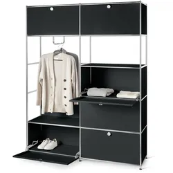 Tchibo - Systemschrank Metall »Cn3« - 152x40x1945cm - schwarz - Stahl / Aluminium / Kunststoff