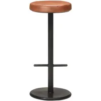 VidaXL Barhocker 2 Stk. Braun Echtleder