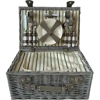 Hti-Living Picknickkorb für 4 Personen Finie Grau