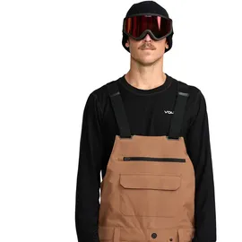 Volcom Roan Bib Overall Snowboardhose Terra Brown S