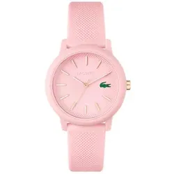 Lacoste für Damen. 2001213 Analoguhr 12.12 rosa (OSFA), Lässig, Silikon, Riemen