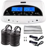 Ionic Fußbad Maschine Ionic Fuß Detox Maschine Ionic Detox Fußbad SPA System für 2 Benutzer, LCD Fußbad Reinigung Spa System mit 2 Hüftgurten, 2 Handgelenkschlaufen, 2 Arrays