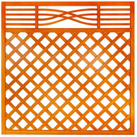 Andrewex Sichtschutzzaun Element Malaga mit Gitter 180 x 180 cm pinie