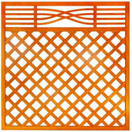 Andrewex Sichtschutzzaun Element Malaga mit Gitter 180 x 180 cm pinie