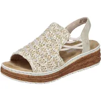 Rieker Damen 62741 Keilsandaletten, Beige, 40 EU