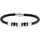 Bruno Banani Lederarmband "Schmuck", schwarz (edelstahlfarben, schwarz), Armbänder, Damen, 21cm, Edelstahl Leder, Edelstahl, Leder, Lederarmband