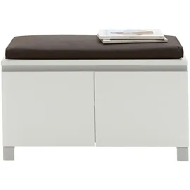 Möbel Kraft Garderobenbank 84 x 45 x 40 cm weiß / weiß