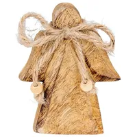 levandeo Engelfigur H10cm Mangoholz Natur Glücksbringer Tischdeko Schutzengel Geschenk Weihnachten Weihnachtsdeko Weihnachtsengel