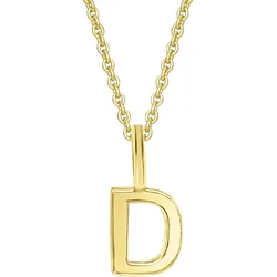 Ketten-Anhänger ONE ELEMENT "Buchstabe D Buchstaben Anhänger aus 333 Gelbgold", gold, Schmuckanhänger, Damen, D, Gelbgold 333, Damen Gold Schmuck Buchstabe D