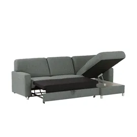Smart Eckcouch Mikrofaser 2-Sitzer Grau
