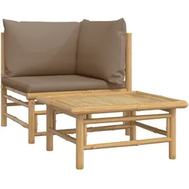 vidaXL Garten-Lounge-Set 2-tlg. lila Bambus