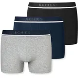 SCHIESSER Boxershorts 3er Pack Blau / Grau / Schwarz XXL