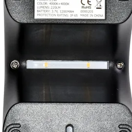V-Tac Solarleuchte Kunststoff, Metall 14,5x9,6x7,9 cm inkl. Bewegungsmelder schwarz