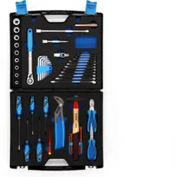 Gedore Werkzeugkoffer TOURING, Set 49-teilig, gefüllt, universal, Werkzeug, für Haushalt, im Kunststoff-Koffer, 1000