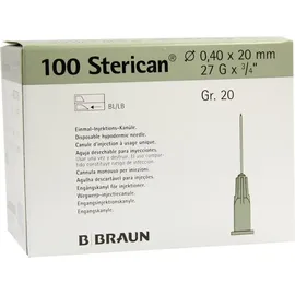 B. Braun Kanülen Standardkanülen 100 Stück 0,40 x 20 mm
