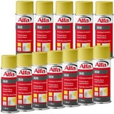 Alfa Lackspray 400 ml für Innen und Außen - Sprühlack zum Lackieren und Dekorieren, hohe Deckkraft Farbspray, Sprühdose, Made in Germany (12, RAL 1021 Rapsgelb Hochglanz)