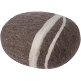 myfelt Alwin - Filz Kieselstein, Meditationskissen, Yogakissen, Dekokissen, Pouf, Hellbraun rund - Größe L