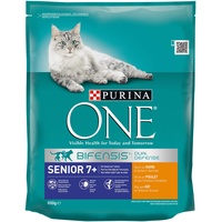 Purina ONE BIFENSIS Senior 7+ Katzentrockenfutter: reich an Huhn & Vollkorn-Getreide, unterstützt Vitalfunktionen I ab 7 Jahre I 6er Pack (6 x 800 g)