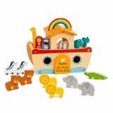 Taufgeschenk Arche Noah, Personalisiertes Holzspielzeug Arche, Geschenk Taufe, außergewöhnliches Taufgeschenk